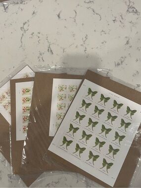 Stamp Wedding Collection - Luna Moth, Angel’s Trumpets, Red Tulips, Poppies